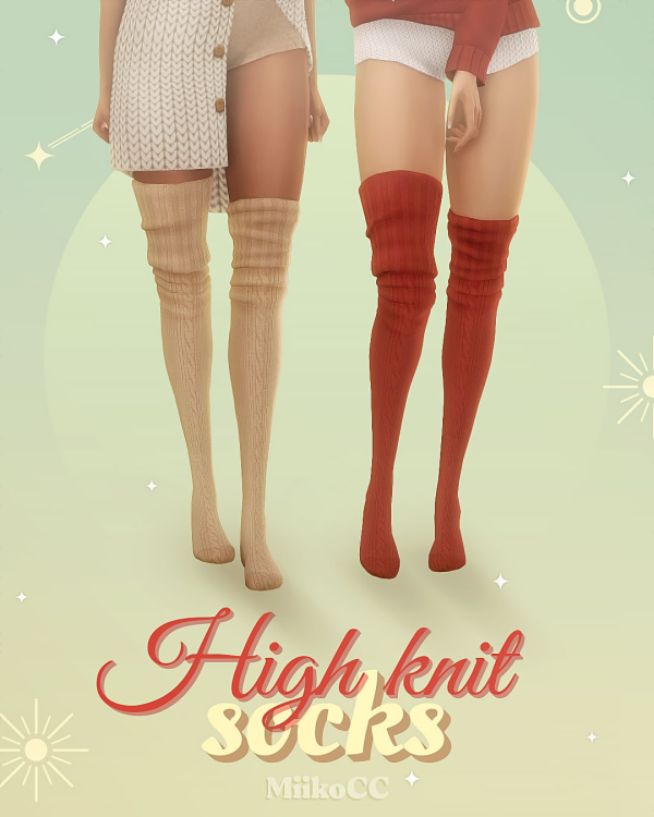 Maxis Match High knit socks by simsfinds - The Sims 4 Custom Content