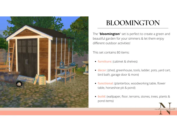 Mix bloomington garden stuff by simsfinds - The Sims 4 Custom Content