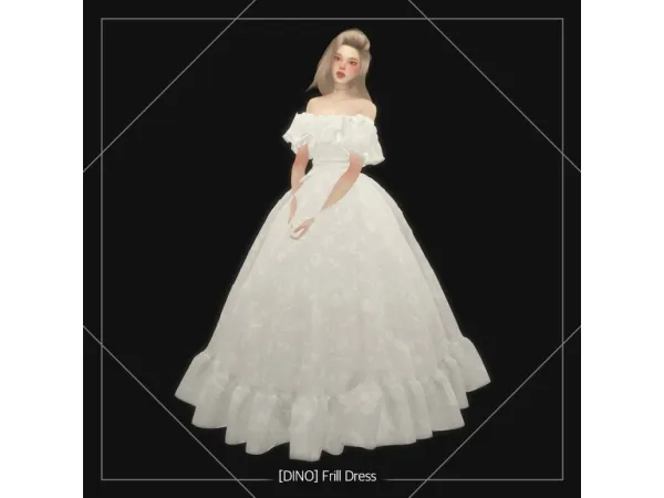 Mix [DINO] Frill Dress - The Sims 4 Custom Content