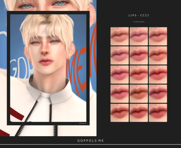 Mix GPME GOLD Lips CC22 by simsfinds - The Sims 4 Custom Content