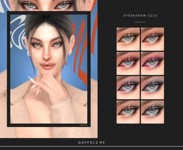Alpha GPME GOLD Eyeshadow 33 by simsfinds - The Sims 4 Custom Content