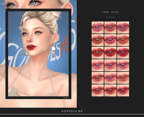 Alpha GPME GOLD Lips CC23 by simsfinds - The Sims 4 Custom Content