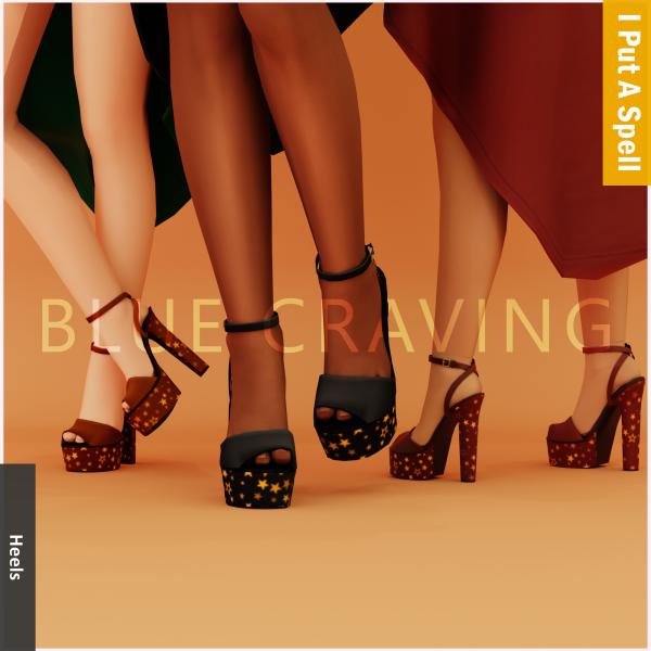 Mix Blue Craving Star Heels by bluecraving - The Sims 4 Custom Content