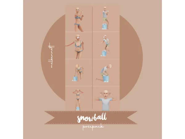 Mix Snowball Object Acc and Posepack - The Sims 4 Custom Content