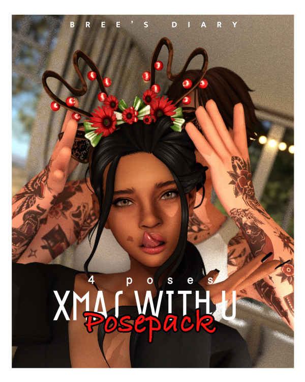 Mix [BD] Xmas With U (FREE Posepack) by simsfinds - The Sims 4 Custom Content