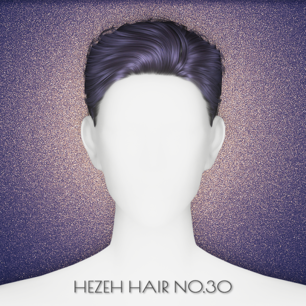 Alpha [Hezeh]Hair_No30 by hezeh - The Sims 4 Custom Content