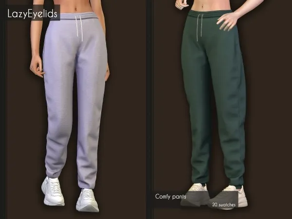 Alpha Comfy pants by lazyeyelids - The Sims 4 Custom Content