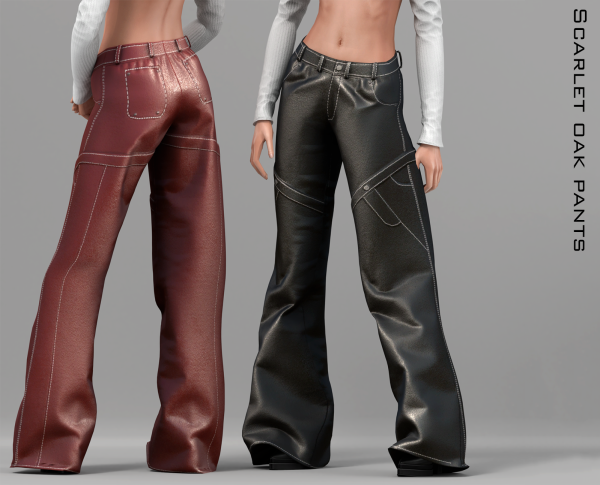 Alpha Scarlet Dak Pants by simsfinds - The Sims 4 Custom Content