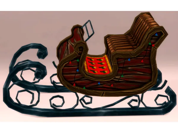 Mix Decorative Christmas Sleigh Jennisims by simsfinds - The Sims 4 Custom Content