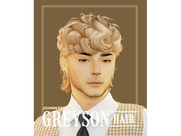 Maxis Match Greyson Hair by johnnysims - The Sims 4 Custom Content