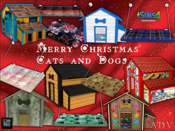 Maxis Match Dog houses and cat beds - The Sims 4 Custom Content