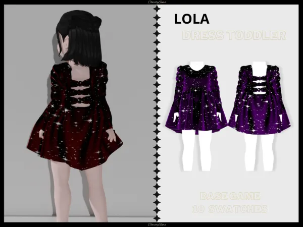 Alpha Lola Dress Toddler - The Sims 4 Custom Content
