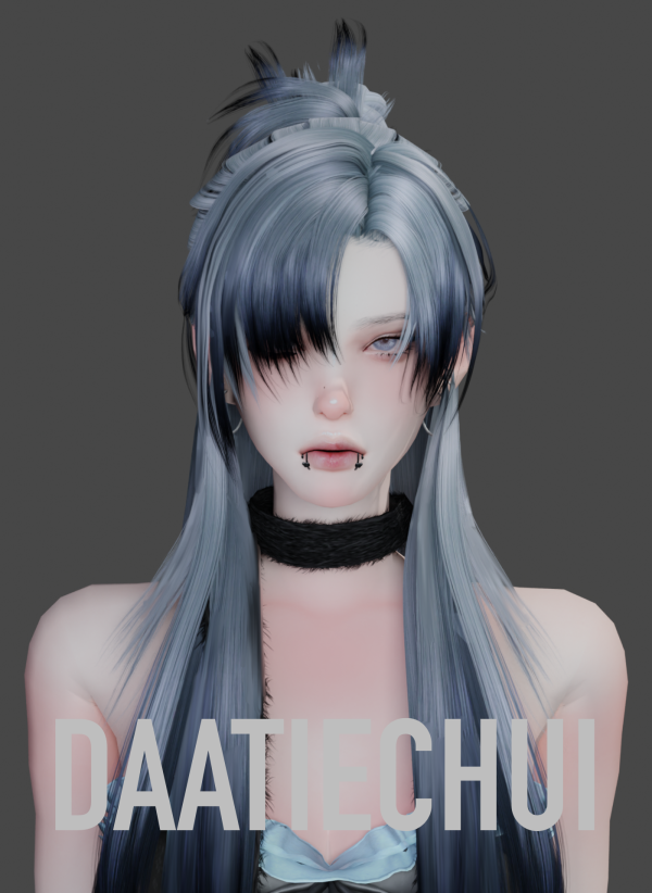 Alpha DAATIECHUI Hair 3 by simsfinds - The Sims 4 Custom Content