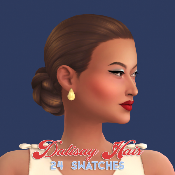 Maxis Match Dalisay Hair by simsfinds - The Sims 4 Custom Content