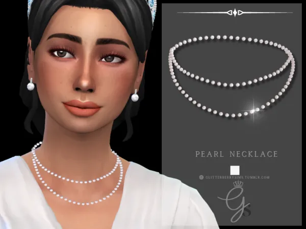 Mix Pearl Necklace by simsfinds - The Sims 4 Custom Content