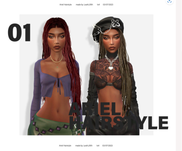 Alpha Ariel Hairstyle by simsfinds - The Sims 4 Custom Content