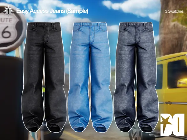 Alpha Jeans (Sample) by simsfinds - The Sims 4 Custom Content