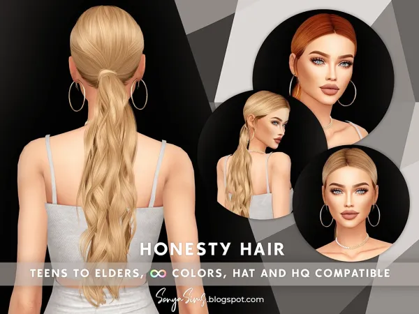 Alpha HONESTY HAIR NOW PUBLIC by simsfinds - The Sims 4 Custom Content