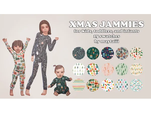 Maxis Match Xmas Jammies by simsfinds - The Sims 4 Custom Content