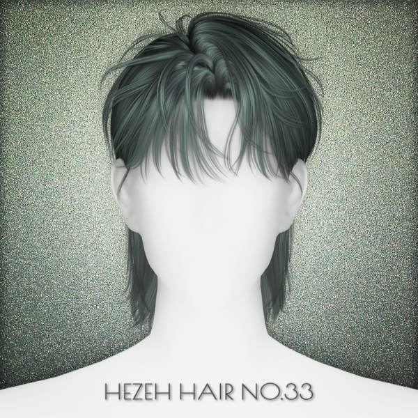 Alpha [Hezeh]Hair_No33_Next Christmas Collaboration by hezeh - The Sims 4 Custom Content