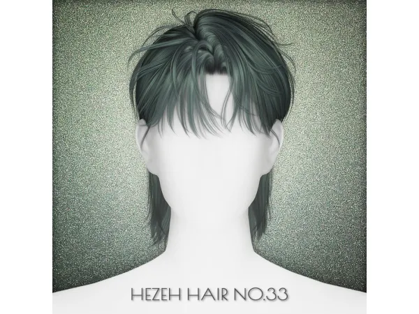 Alpha [Hezeh]Hair_No33_Next Christmas Collaboration - The Sims 4 Custom Content