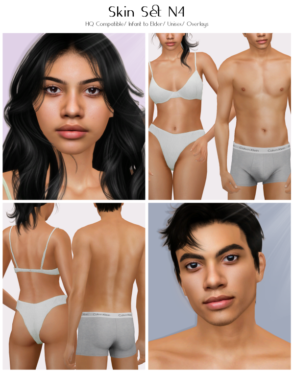 Alpha Skin Set N4 by simsfinds - The Sims 4 Custom Content