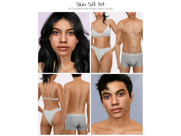 Alpha Skin Set N4 by thisisthem - The Sims 4 Custom Content