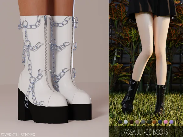 Alpha Assault 66 boots - The Sims 4 Custom Content