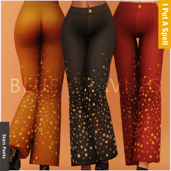 Maxis Match Blue Craving Stars Pants by bluecraving - The Sims 4 Custom Content