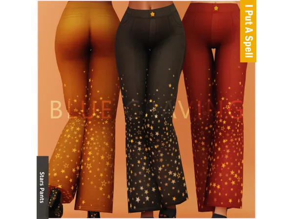 Maxis Match Blue Craving Stars Pants - The Sims 4 Custom Content