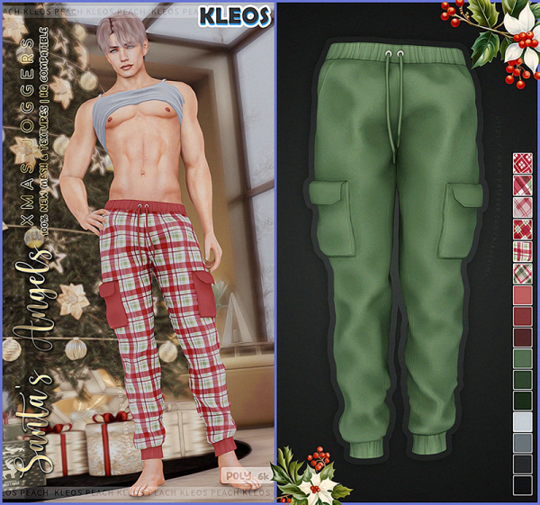 Alpha Santa's Angels Xmas Joggers by smsims - The Sims 4 Custom Content