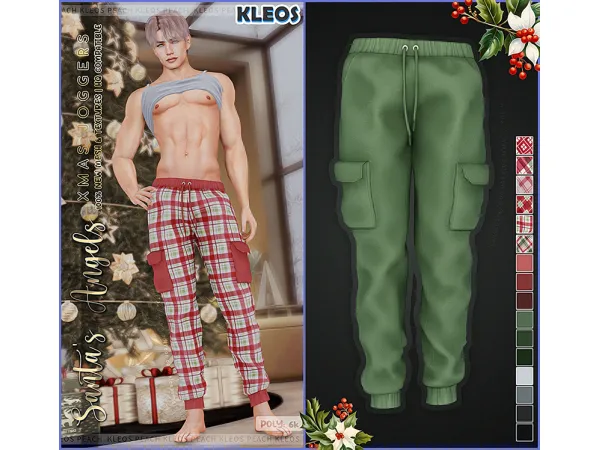 Alpha Santa's Angels Xmas Joggers - The Sims 4 Custom Content