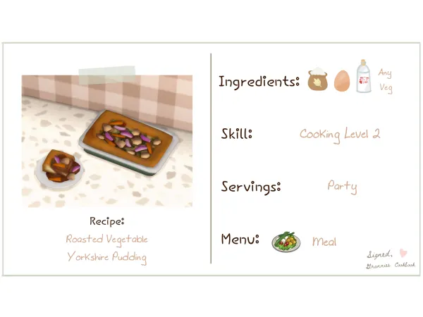 Maxis Match Roasted Vegetable Yorkshire Pudding by simsfinds - The Sims 4 Custom Content