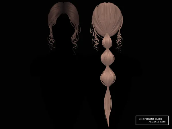 Alpha Shepherd Hair by phoenixsims4 - The Sims 4 Custom Content