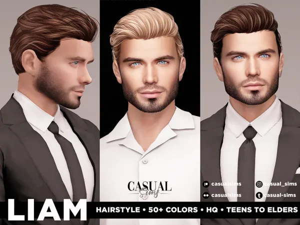 Alpha Liam Hair by CasualSims - The Sims 4 Custom Content
