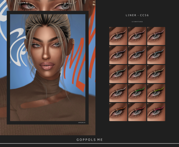 Alpha GPME GOLD Liner cc56 by simsfinds - The Sims 4 Custom Content