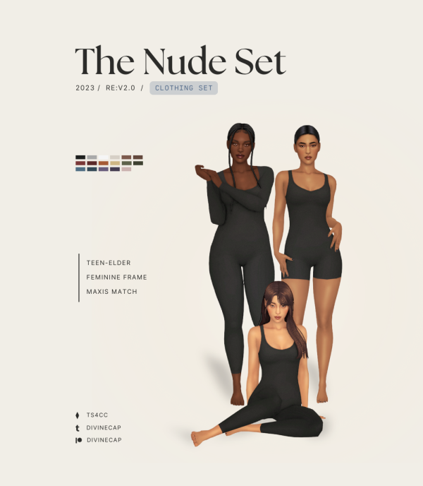 Maxis Match re The Nude Set v20 by simsfinds - The Sims 4 Custom Content
