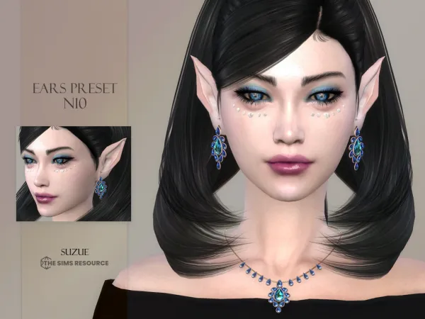 Alpha Ear Preset N10 - The Sims 4 Custom Content
