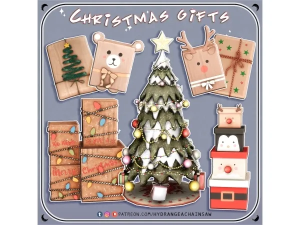 Mix Snowy Christmas Tree - The Sims 4 Custom Content