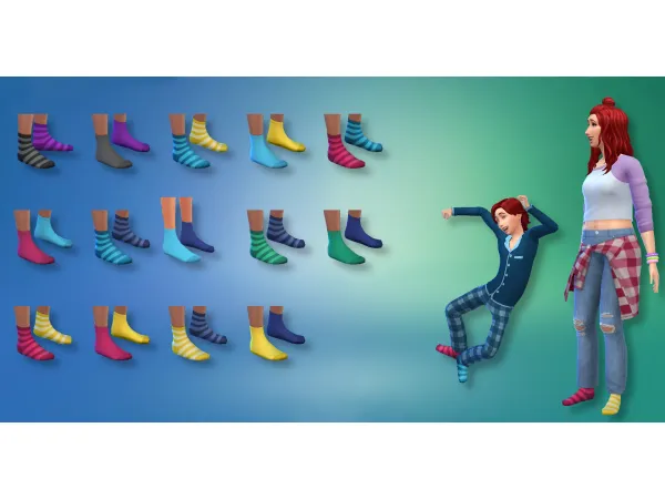 Maxis Match MixMatched Socks by simsfinds - The Sims 4 Custom Content