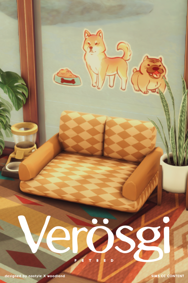 Maxis Match Verösgi Pet Bed by simsfinds - The Sims 4 Custom Content