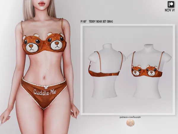Alpha TEDDY BEAR SET P187 P188 by busratr - The Sims 4 Custom Content