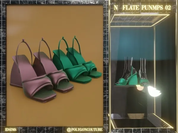 Alpha N'Flate pumps 02 by polygoncouture - The Sims 4 custom content