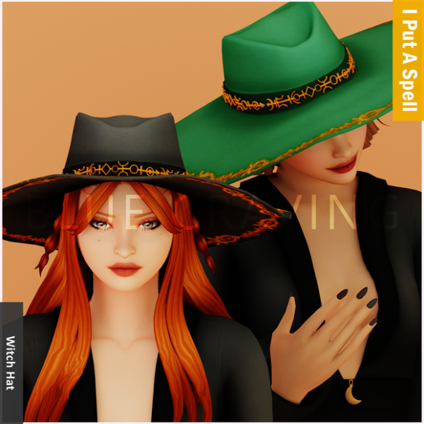 Maxis Match Blue Craving Modern Witch Hat by bluecraving - The Sims 4 Custom Content
