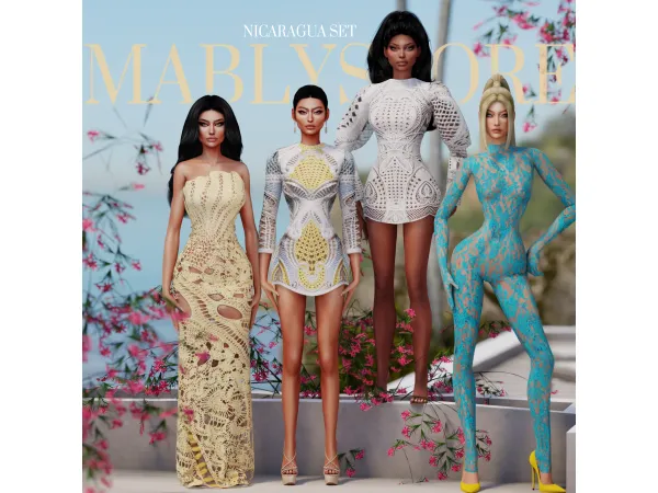 Alpha NICARAGUA SET by Mably - The Sims 4 Custom Content