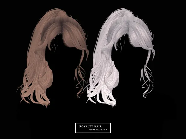 Alpha Royalty Hair - The Sims 4 Custom Content