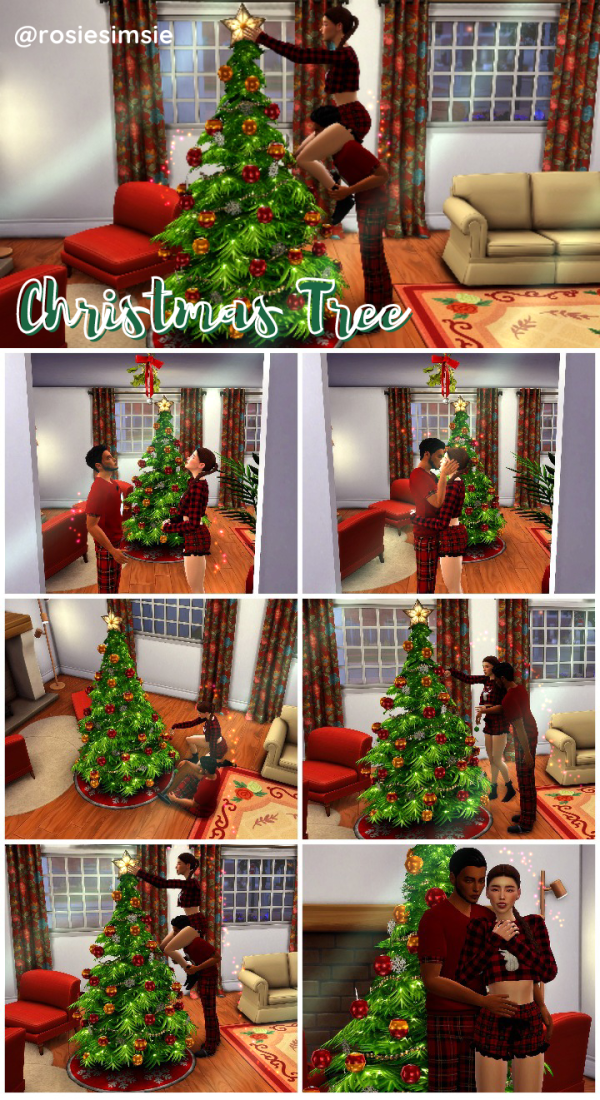 Mix POSEPACK Christmas Tree by simsfinds - The Sims 4 Custom Content