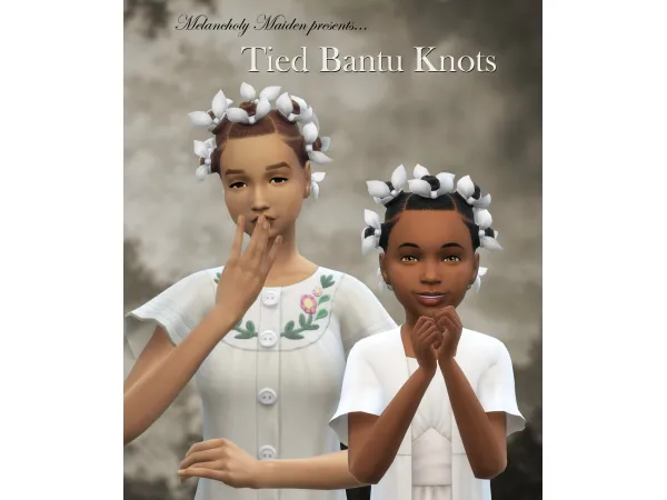 Advent Weekend #3: Tied Bantu Knots by melancholymaiden