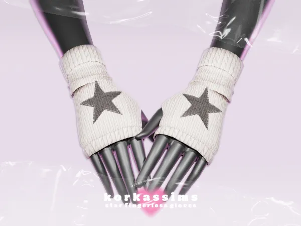 ♡ star fingerless gloves ♡ by korkassims