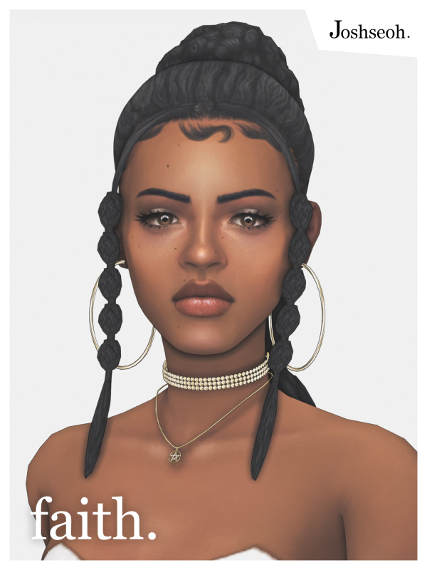 Mix Faith Hair by simsfinds - The Sims 4 Custom Content